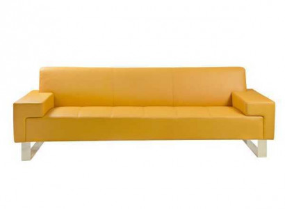Gelbes 2-Sitzer Sofa Polster Wohnzimmer Couch Zweisitzer Stilvoller 2-er